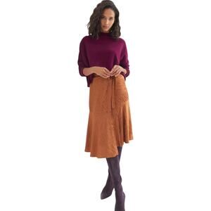 Anthropologie Maeve Tamra Jacquard Midi Skirt 14 NWT
